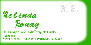 melinda ronay business card